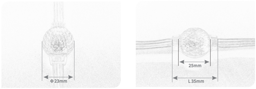 IP65 Addressable Pineapple Led Light 1903 360 Degree 12v Crystal