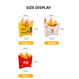 OEM Small Paper Tray French Fries Boxes Container Takeaway Packaging