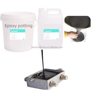 OEM Silicone Black Epoxy Potting Compound Resin Glue 5:1 For Electrical Led