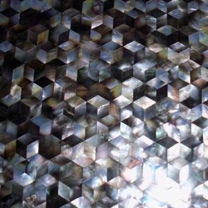 Bar Decoration Black Pearl Mosaic Tile Square Design Groutless Mosaic Tile