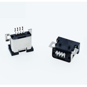 Waterproof 4 Pin Female SMT Micro USB Socket Connector