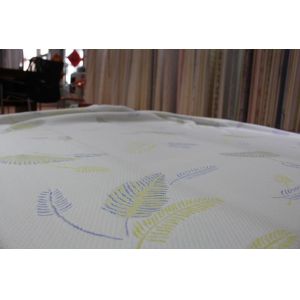 RoHS Anti Tear Polyester Jacquard Mattress Fabric With Leaf Pattern