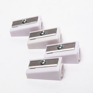 white Transparent 13mm 65Mn 1 Hole Pencil Sharpener PS