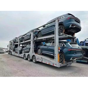 28T Loading Car Semi Trailer With Two Axle Air Suspension Customizable