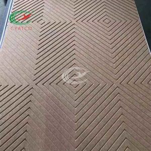 Cheap V Groove Cutting Felt Wall Panels Stable PET Material Practical for sale