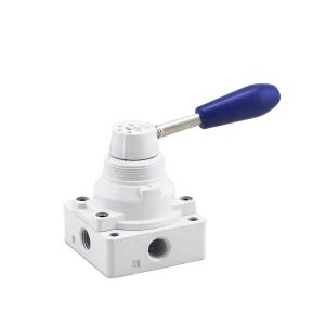 4 Way 2 Position Pneumatic Air Valve 4HV White Manual Switch Control Valve