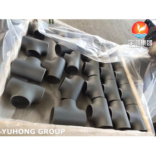 ASTM A234 WP11 Equal Tee , Carbon Steel Butt-Weld Fitting , Black Paint Rust