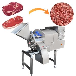 1000-1500kg/h Frozen Meat Dicing Machine Chicken Breast Cubbing Beef Cube Cutter