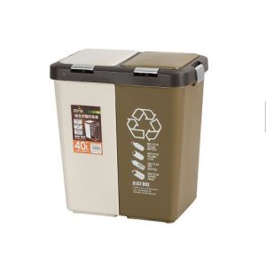 Recycling Plastic Molded Products , Indoor Colorful Trash Can With Lid