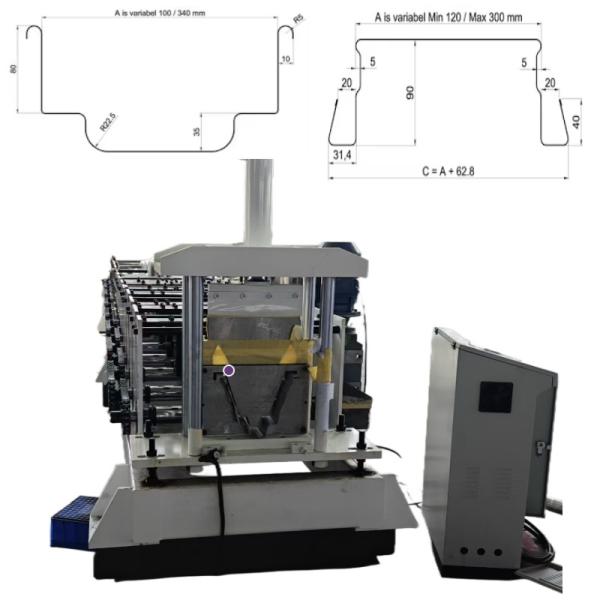Quality Portable Gutter Roll Forming Machine with 500mm Feeding Width and 8-15m/min Production Capacity for Various Growing Methods wholesale