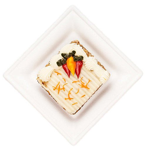 Quality 6 Inch 10g Cake Rectangle Biodegradable Sugarcane Plates wholesale