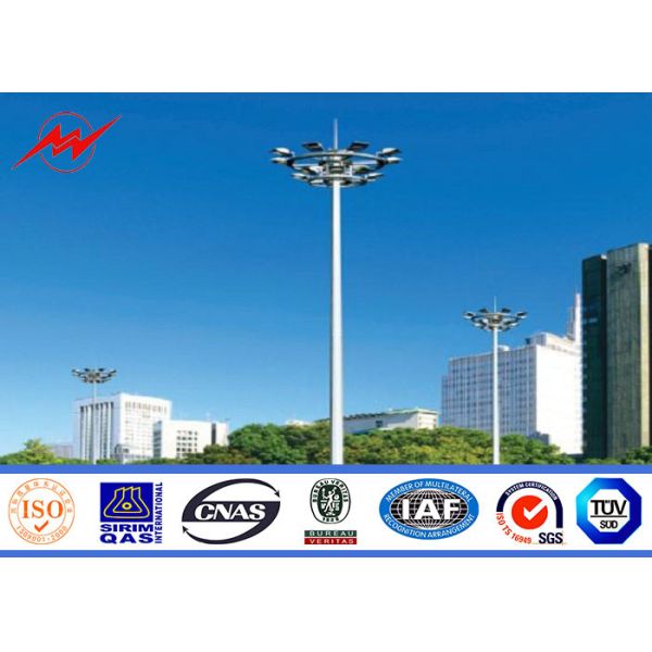 Quality Custom 25m Polygonal Stadium Football High Mast Light Pole For Seaport wholesale