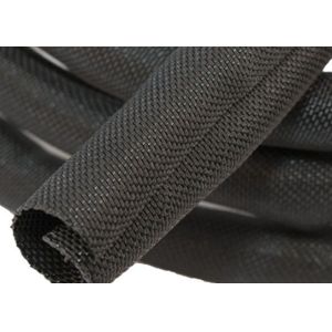 Cable Management Self Wrapping Split Braided Sleeving Hot Knife Cutting Halogen