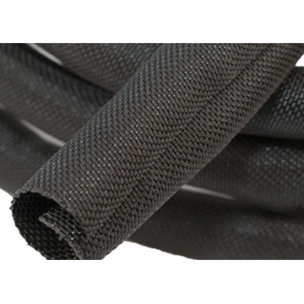 Cable Management Self Wrapping Split Braided Sleeving Hot Knife Cutting Halogen