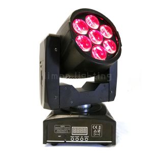 7x15w RGBW 4in1 quad colors Mini LED Moving Head Wash Zoom Stage Lights on Sales
