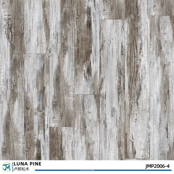 Grey Stained Pine Wood Floors Plank For Embossed Surface 12"X24"