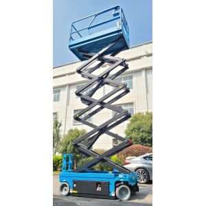 Cheap Mobile Elevating Work Platform And Scissor Lift 14 M With Load Capacity 320kg for sale
