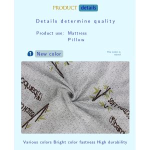 Knitted Fabric Bamboo Polyester Fabric Quilted Jacquard Mattress Polyester