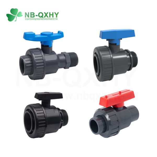 Quality PVC/UPVC/Plastic Irrigation F/M Union Ball Valve High Thickness Straight Through Type wholesale