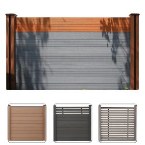 Villa WPC Fence Panels Security Composite Plastic Wood Fence Boards