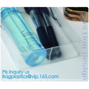 Promotion reusable clear printed transparent zipping storage cosmetic toiletry