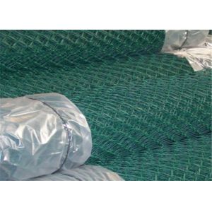 Vinyl Coated Steel Chain Link Mesh Fence Fabric 50FTx4FT For Security