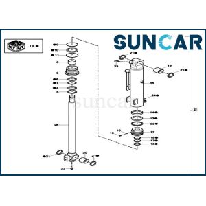 China XKCC-01530 Bucket Seal Repair Kit XKCC01530 Cylinder Repair Kits For CASE Construction CX17C Model on sale