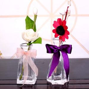 Clear Refillable Empty Glass Perfume Bottle Aroma Reed Diffuser Glass And PP