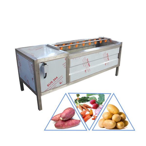 Quality Automatic Roller Brush Nuts Soybean Potato Ginger Carrot Peeling Machine SGS wholesale