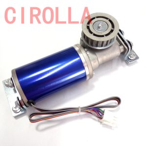 24V 75W Blue Circular Brushles Glass Sliding Door Motor Casing Diameter 60.5mm