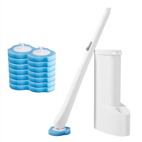 Disposable Toilet Brush Set With Replaceable Head Sterilization Convenient
