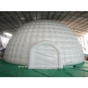 12m Giant Blow Up Hot Seal White Inflatable Igloo Dome Tent With 0.6mm Pvc