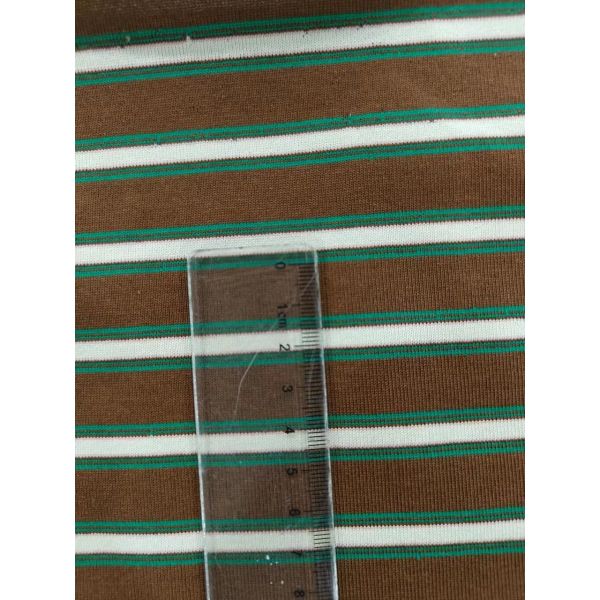 Anti-Pilling And Breathable And Soft Cotton Striped Material Fabric For T-Shirt