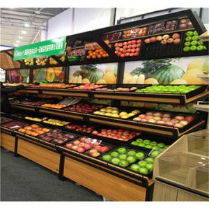 China Double Side Fruit And Vegetable Rack Retail Shop and Supermarket Convenient on sale