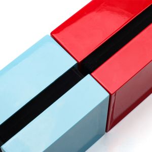 Hanhong Square Spray Paint Multicolor Jewelry Box with Light and Silk Screen