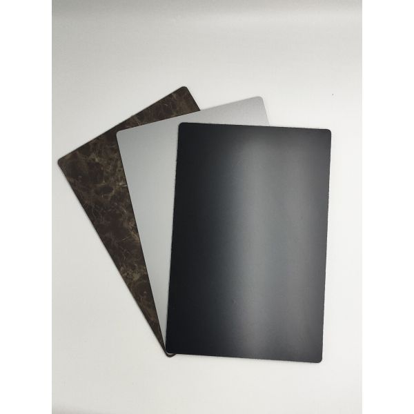 Quality PE Coated Silver Metallic ACP Sheet  Mirror Finish 0.15mm  Layer Thickness wholesale