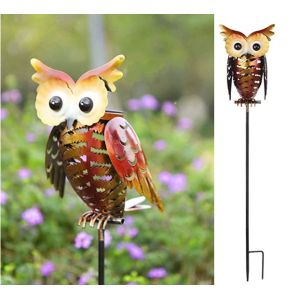 China Outdoor 8lm IP44 Owl LED Solar Garden Stake Lights on sale