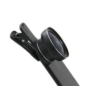 Black 0.45x Portable Clip On Mobile Phone Camera Lens Wide Angle Selfie Lens
