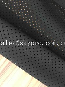 China Breathable SBR Neoprene Fabrics Foam Roll Super Thin Black Perforated Neoprene on sale