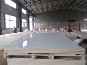 Cheap First-Class Grade and E1 Formaldehyde Emission Standards white HPL faced plywood sheet for sale