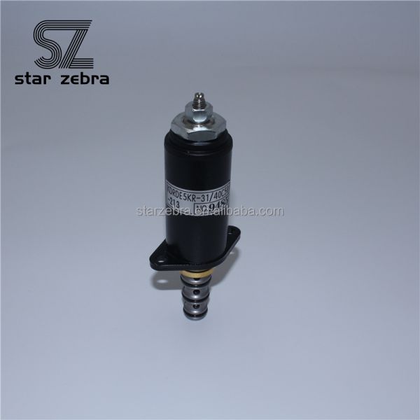 SK200-8 Excavator Hydraulic Main Pump Solenoid Valve KDRDE5K-31 40C50-213 Silver Black Perfect for Construction Industry
