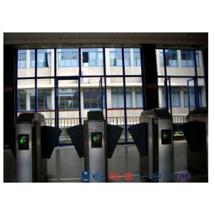 Facial Reader Access Control Flap Barrier Gate Stainless Steel For Entrance