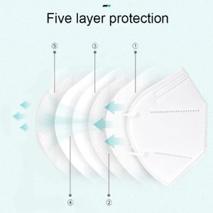 Disposable Ffp2 Kn95 Face Mask Protective Respiratory With Four Layers