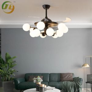 JYLIGHTING Modern Creative Simple Home Fan Chandelier Invisible Fan Lamp