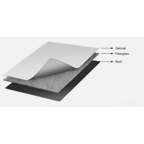 FRP Flat Sheet High Gloss Lightweight High Strength Corrosion Resistant