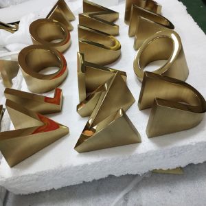Large 3D Flat Cut Decorative Metal Letters 620*620*90mm