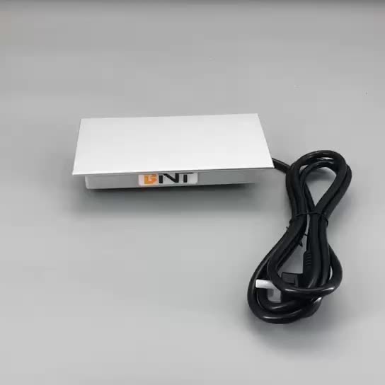 Multi power aluminum alloy built into office desk mount socket with sliding