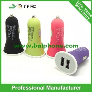 HOT 2.1A output micro usb car charger for samsung /blackberry Dual usb car