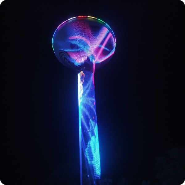 LED Mesh Screen Easy to install small spacing transparent flexible long-distance