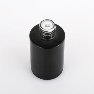 30ml Black Frosted Glass Round Modern Novel Design Cosmetic Packaging Serum